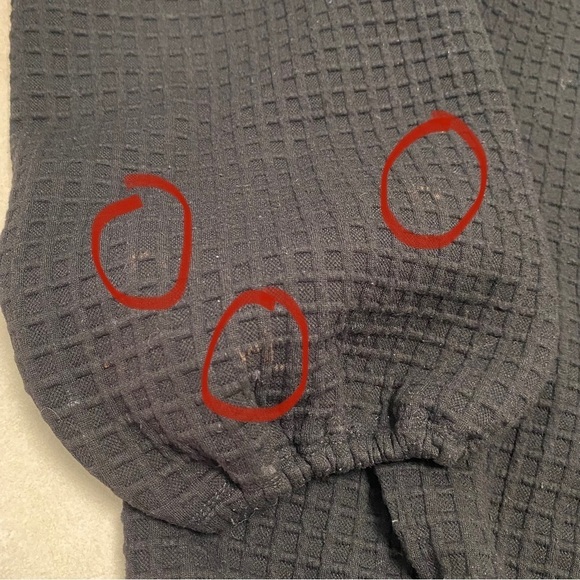 Max Studio Sweater Women’s Size Medium Black Cowl Neck Pullover waffle knit - Picture 13 of 15